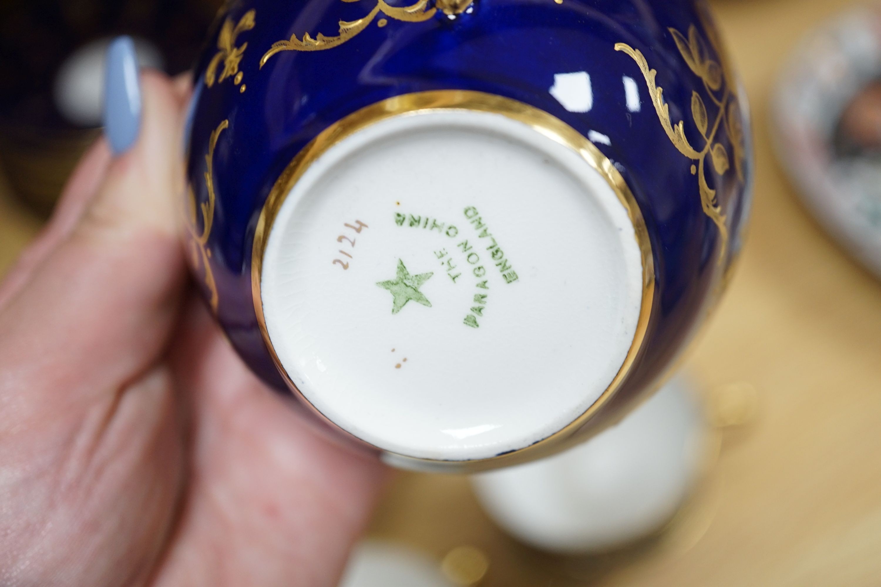 A Paragon Art Nouveau part tea set, pattern 2124